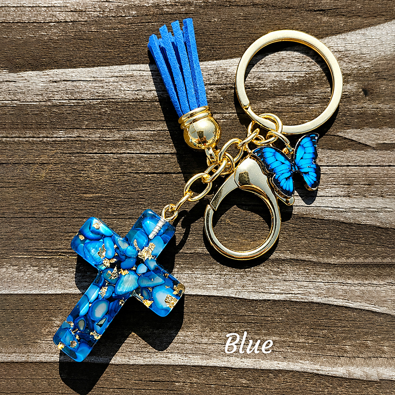 Resin Cross-Butterfly