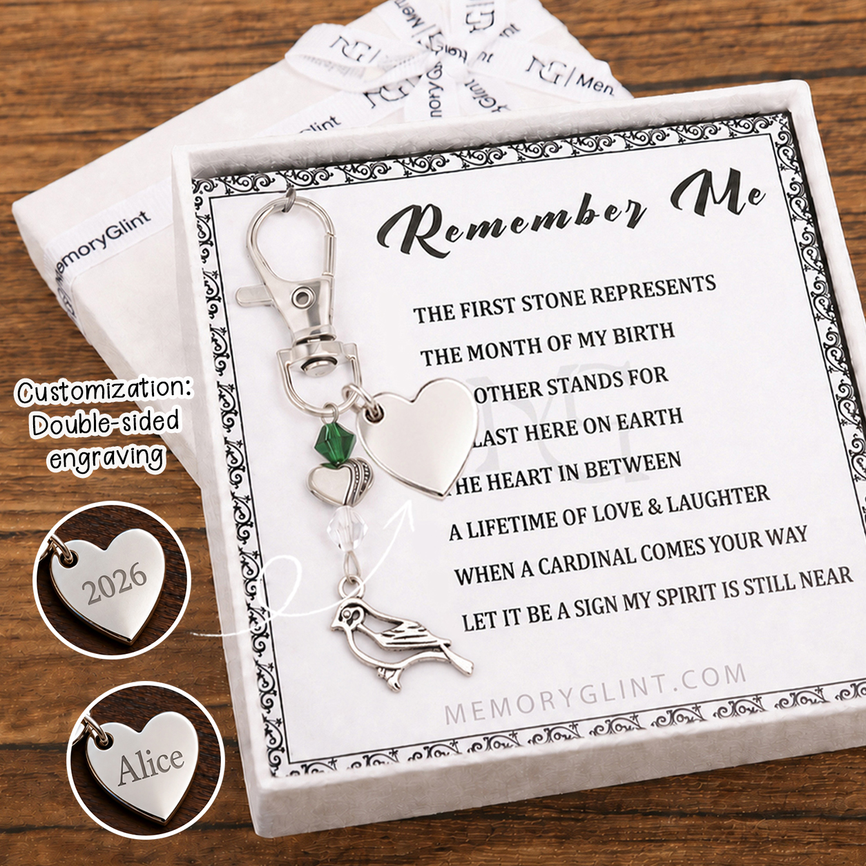 The Remember Me Poem & Charm, Red-Clad Catholic Bird 