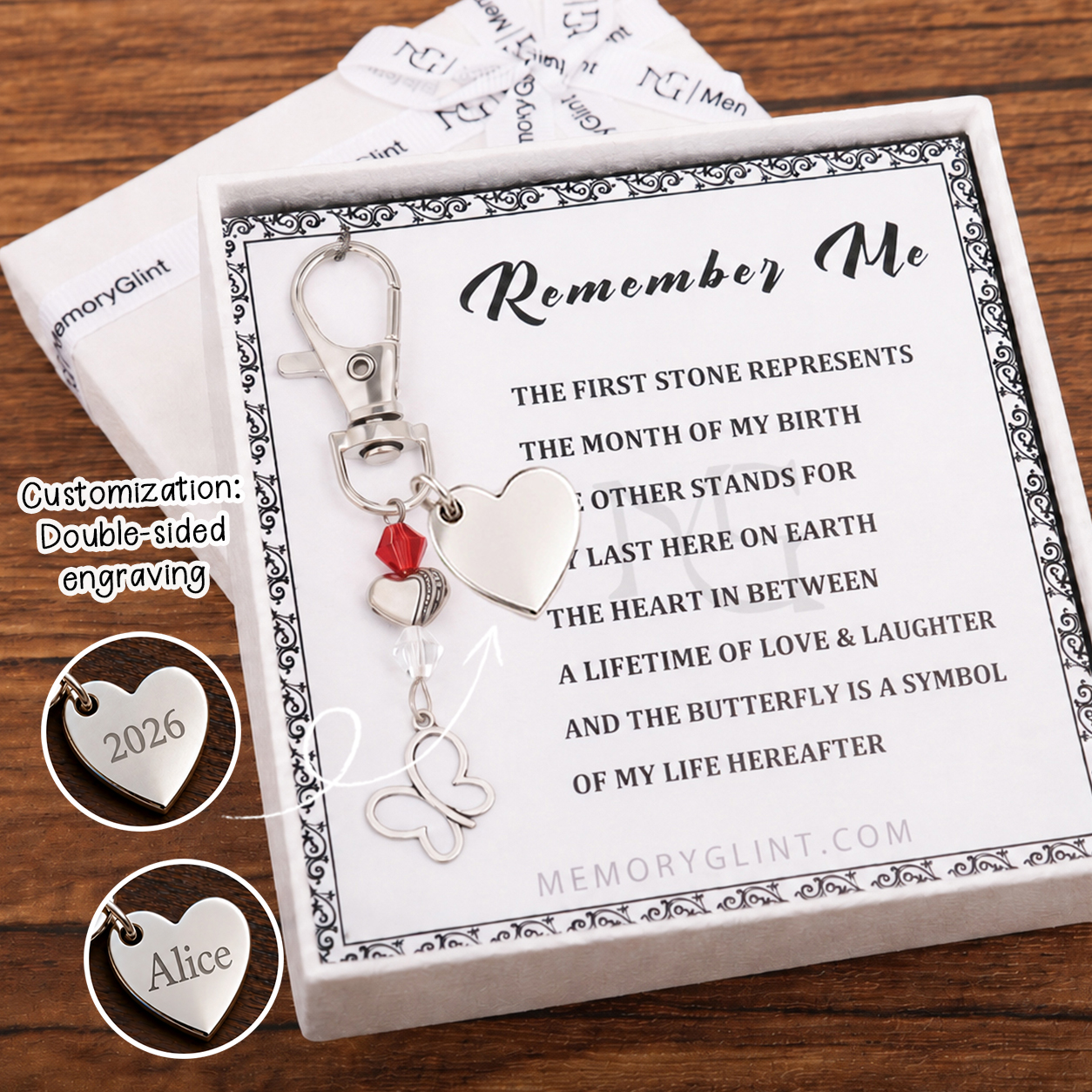 The Remember Me Poem & Charm, Endless Wings Butterfly