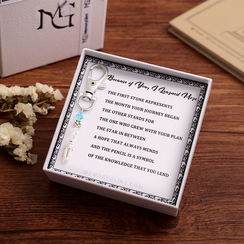 Because of You, I Learned More Poem & Charm, Pencil