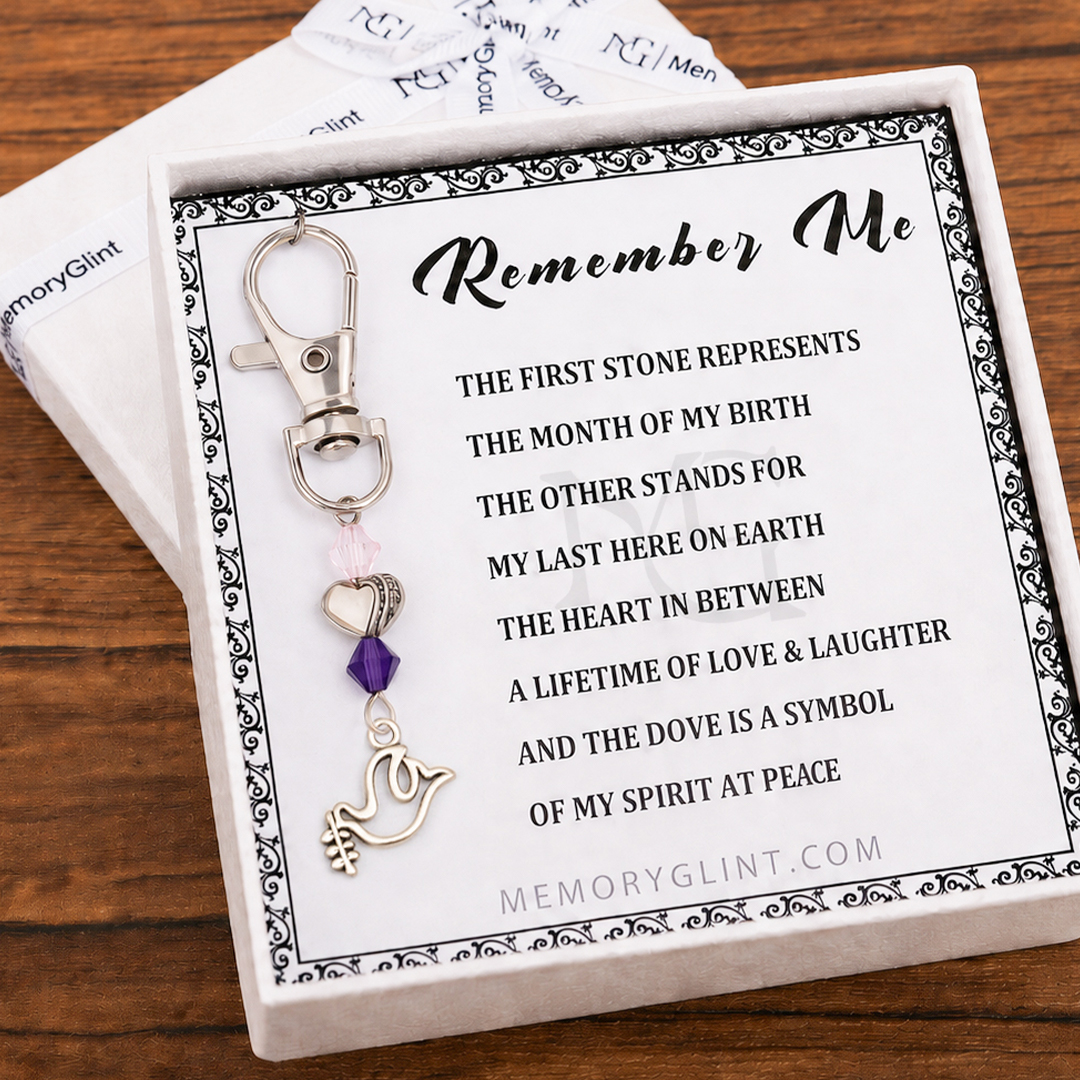 The Remember Me Poem & Charm, White Dove