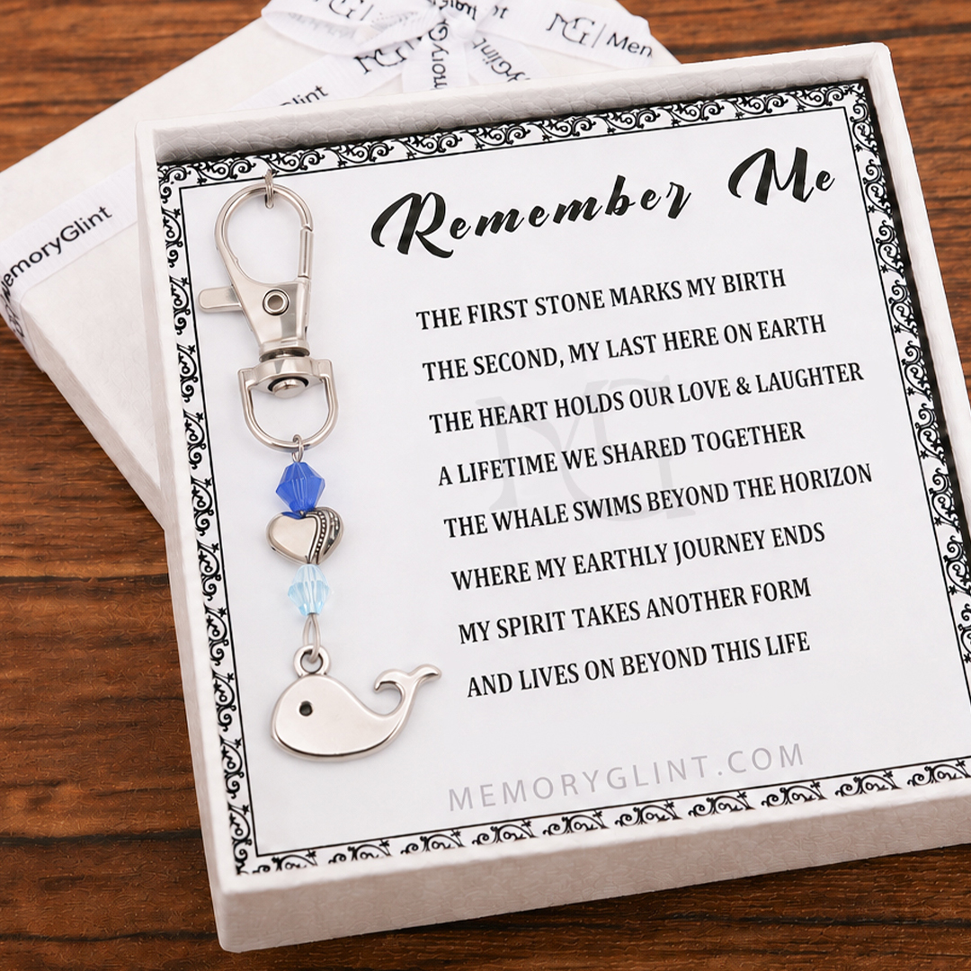 The Remember Me Poem & Charm, Eternal Journey Whale
