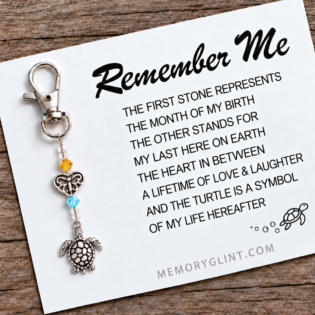 The Remember Me Poem & Charm,  Turtle