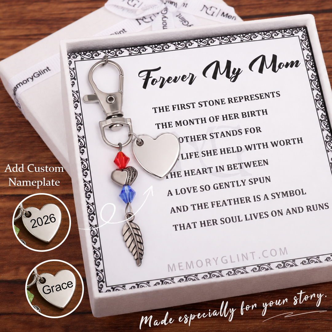 The Forever My Mom Poem & Charm, Feather