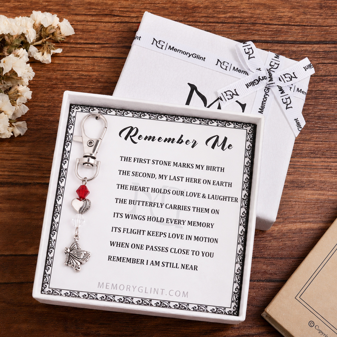 The Remember Me Poem & Charm, Love in Motion Butterfly