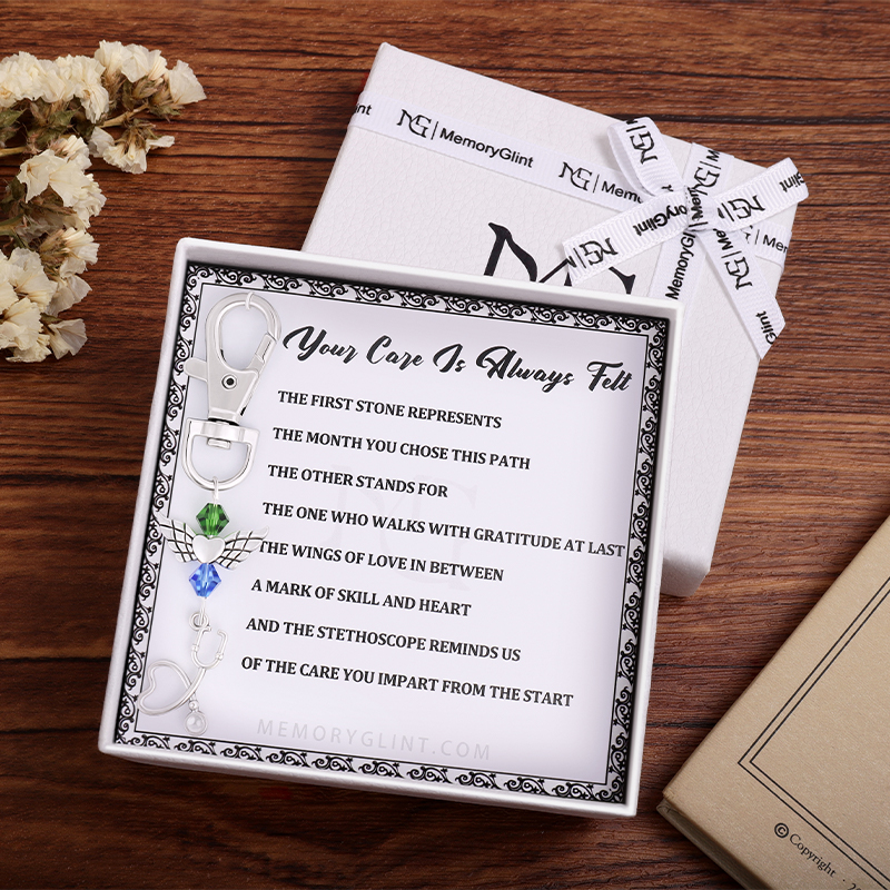 Your Care Is Always Felt Poem & Charm, Stethoscope