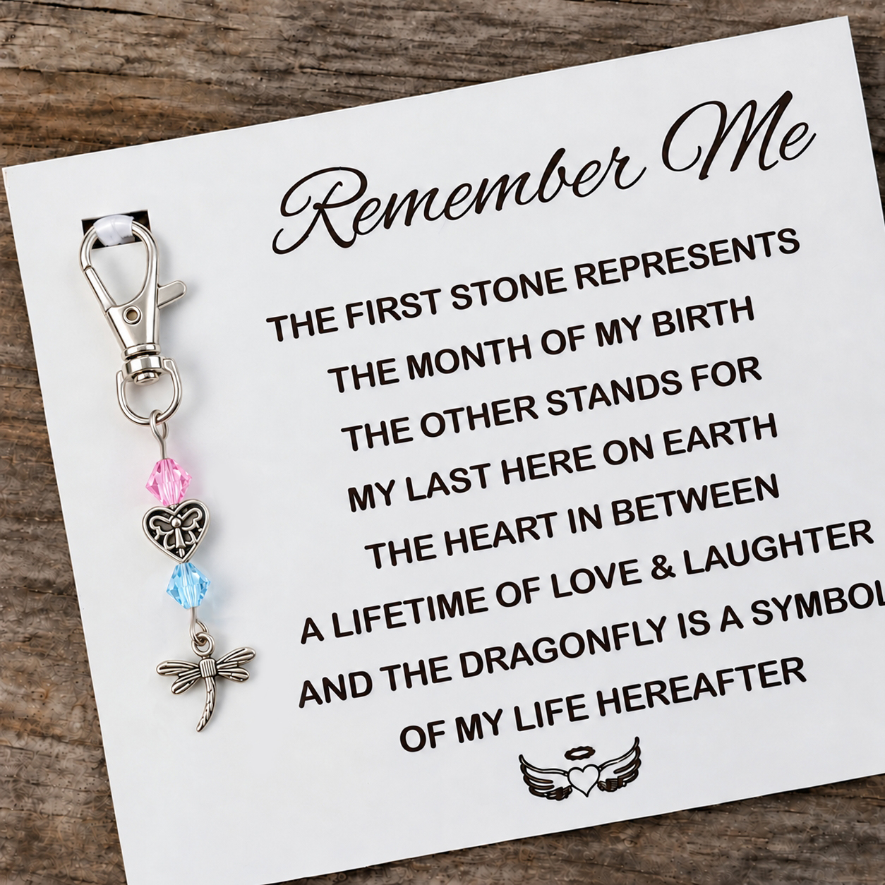 The Remember Me Poem & Charm, Dragonfly of Life Hereafter