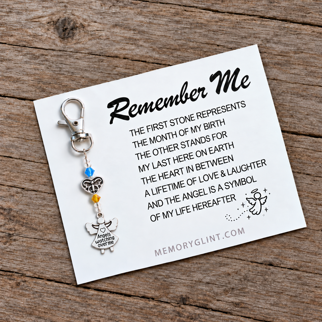 The Remember Me Poem & Charm, Little Angel