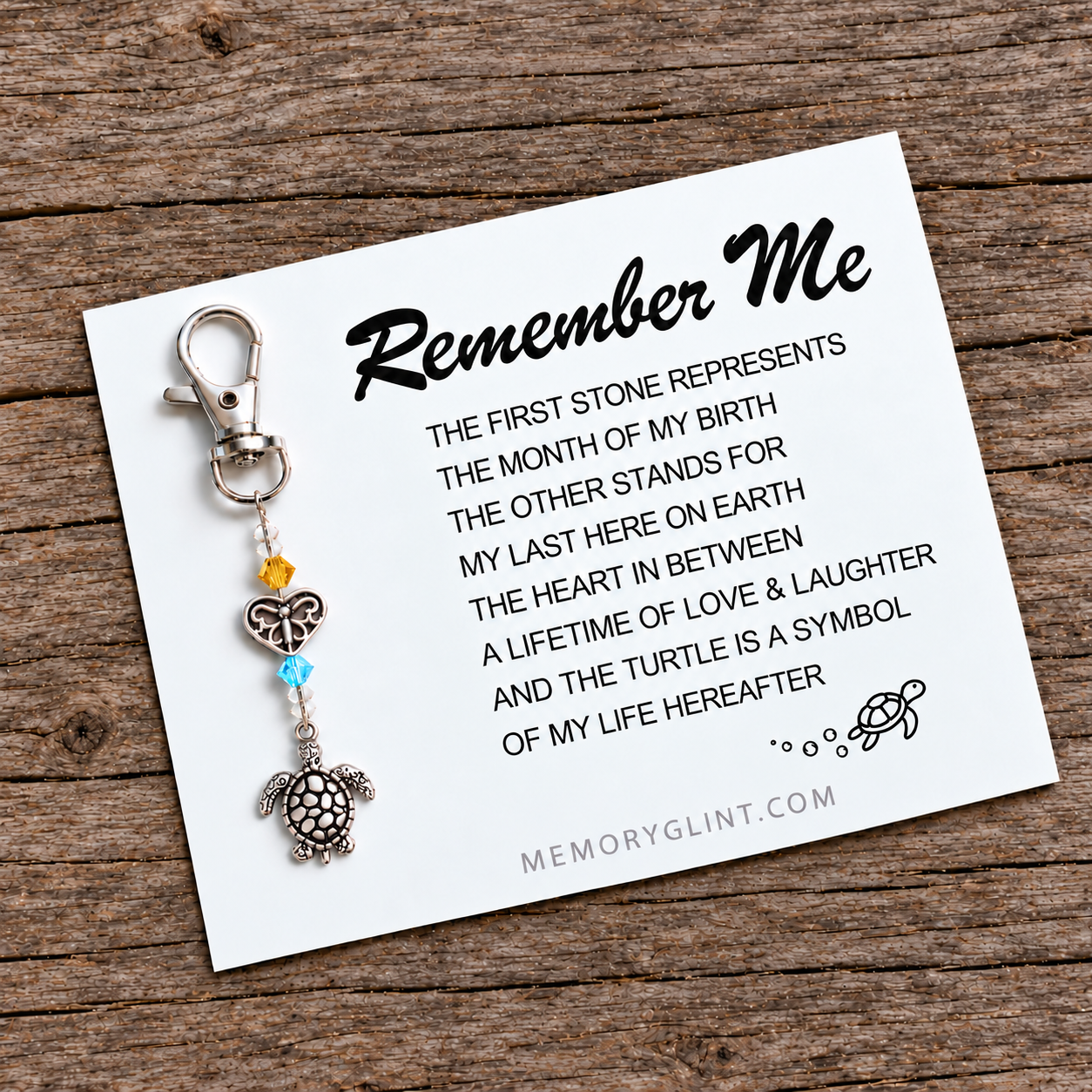 The Remember Me Poem & Charm,  Turtle