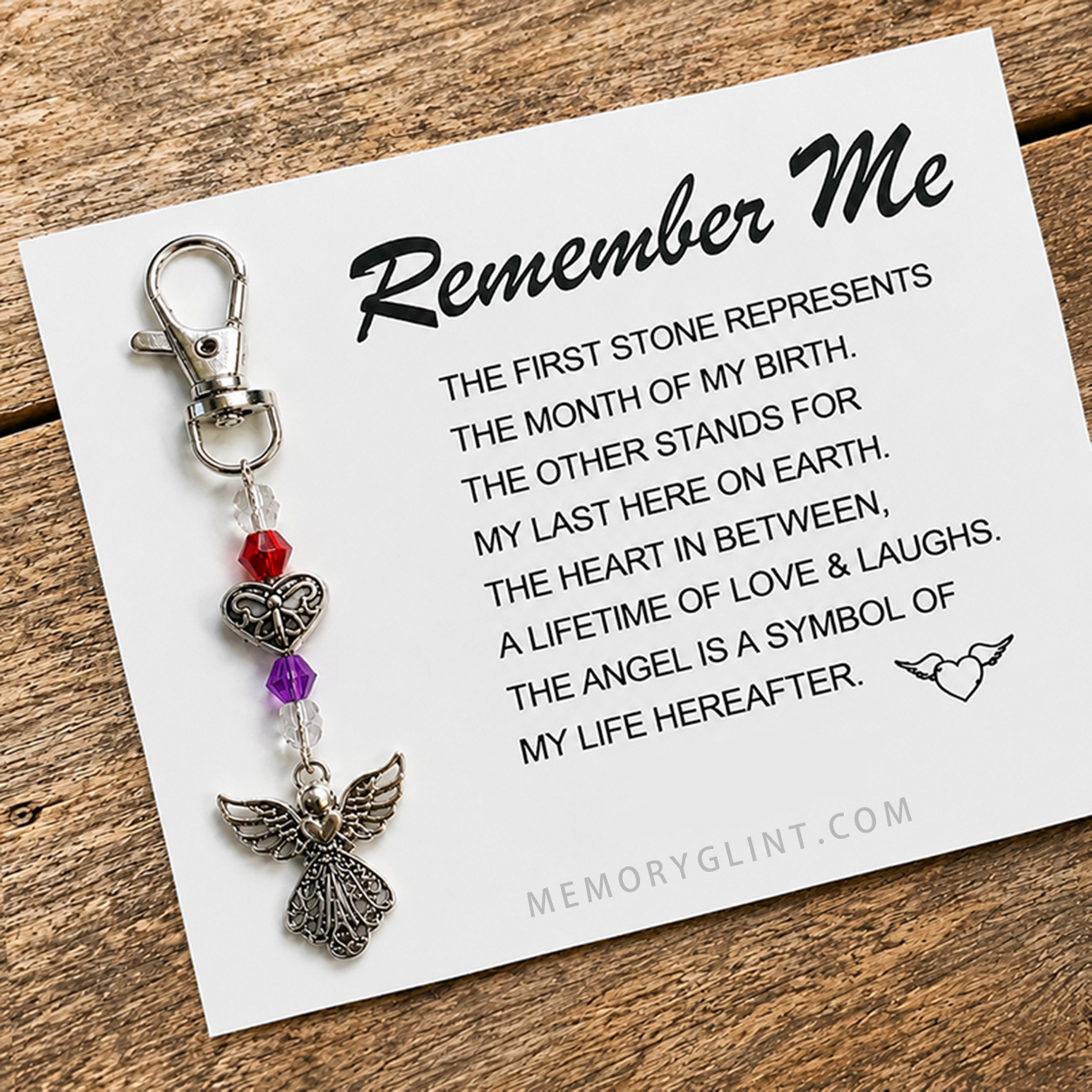 Remember Me- Sympathy Gift Angel-Cross-Hummingbird