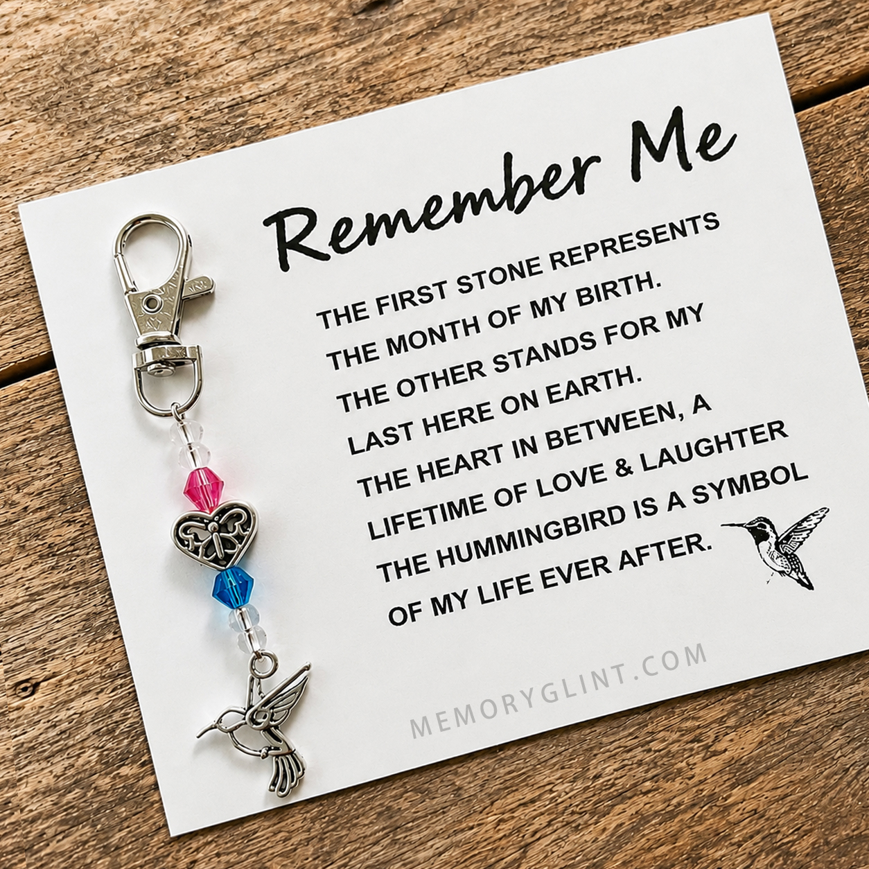 Remember Me- Sympathy Gift Angel-Cross-Hummingbird