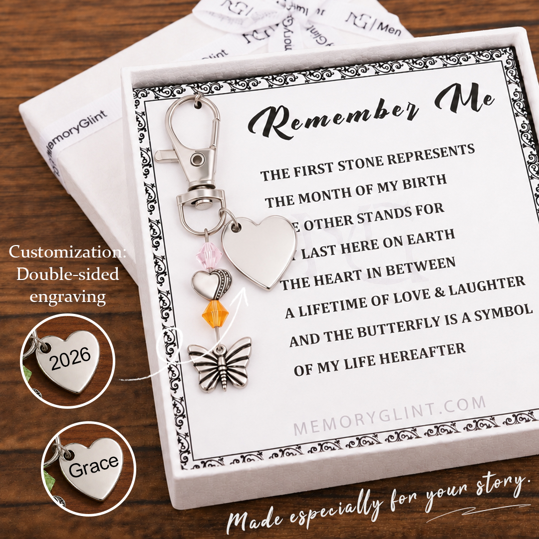 The Remember Me Poem & Charm, Open-Wing Butterfly