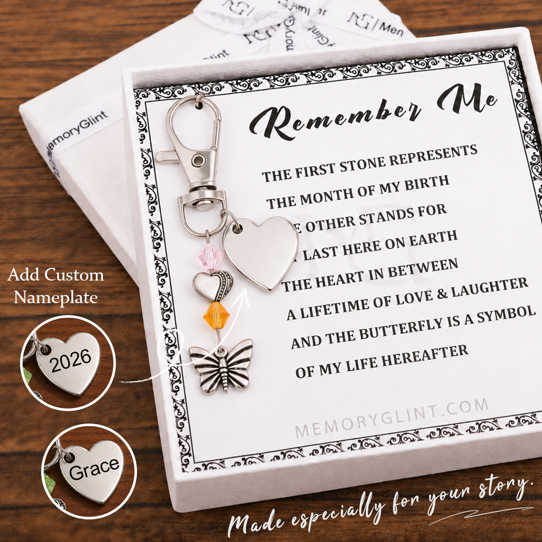 The Remember Me Poem & Charm, Open-Wing Butterfly