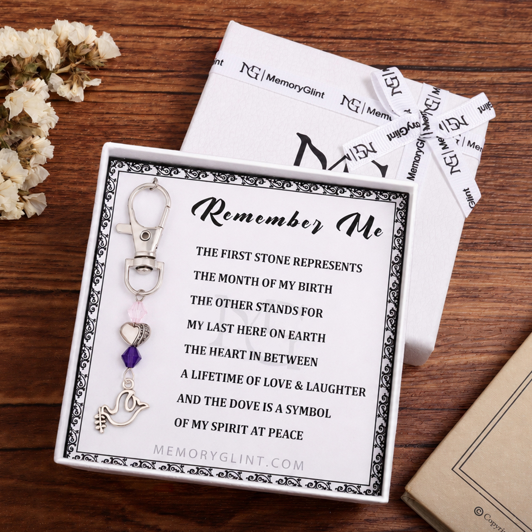 The Remember Me Poem & Charm, White Dove