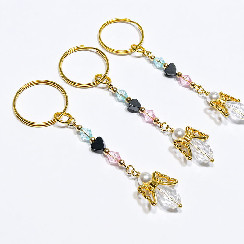 Remember Me Angel Memorial Keychain | Personalized Birthstones