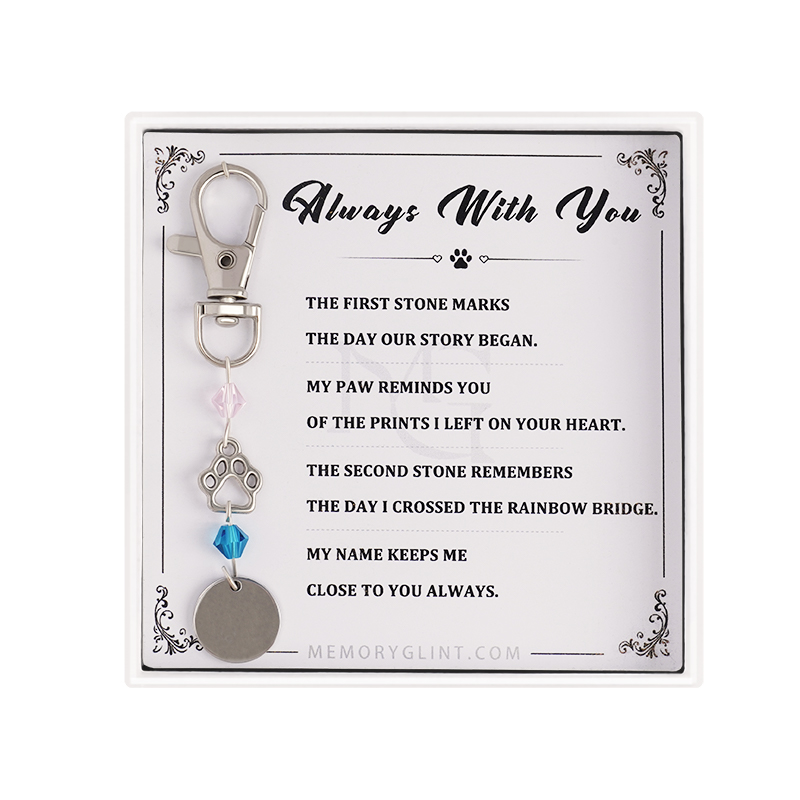 Always With You-Paw-Round name tag
