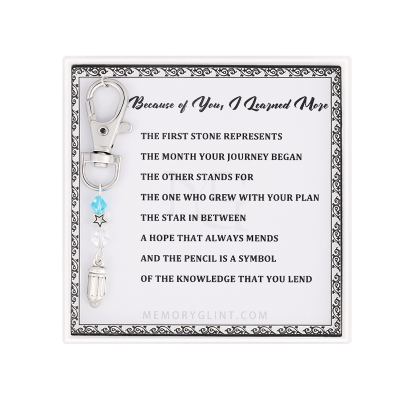 Because of You, I Learned More Poem & Charm, Pencil