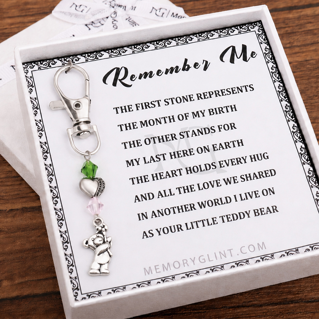 The Remember Me Poem & Charm, Forever Hug Teddy Bear