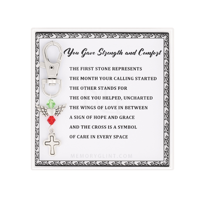 You Gave Strength and Comfort Poem & Charm, Cross