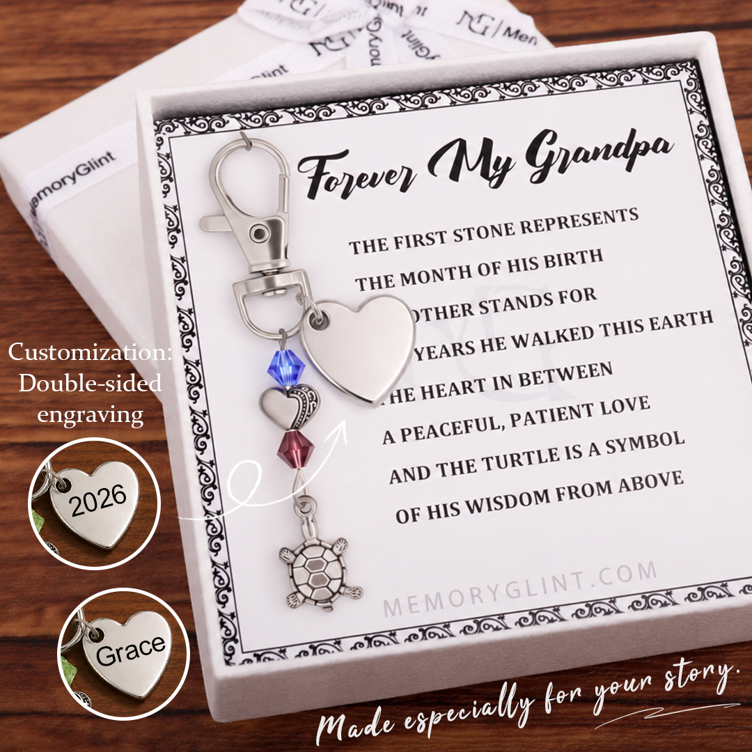 The Forever My Grandpa Poem & Charm, Turtle