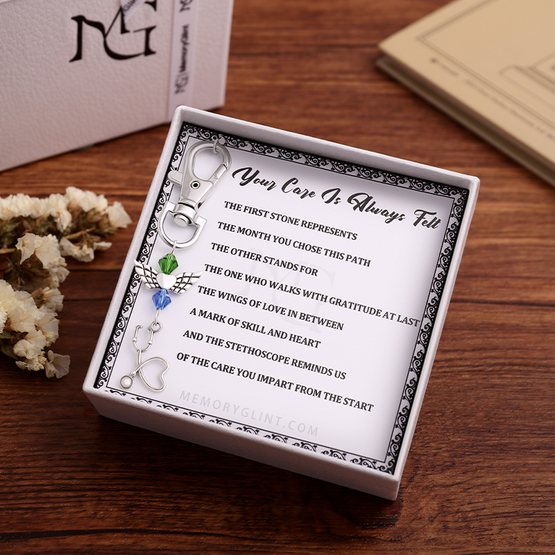 Your Care Is Always Felt Poem & Charm, Stethoscope