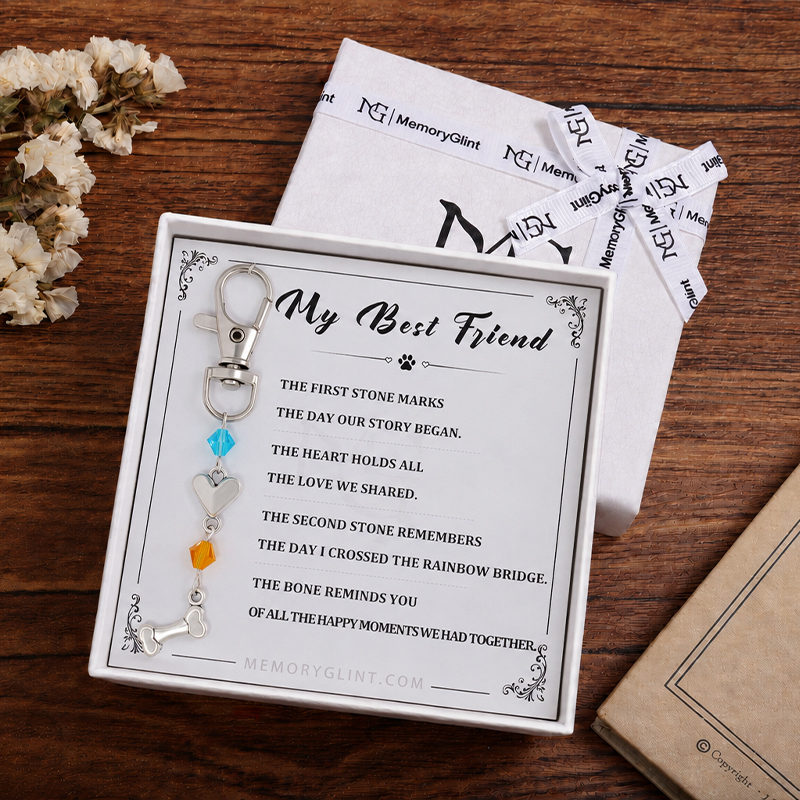 The Pet Love My Best Friend Poem & Charm,Heart-Bone