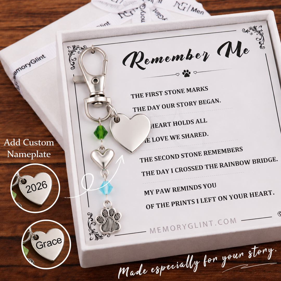 The Pet Love Remember Me Poem & Charm,Heart & Paw