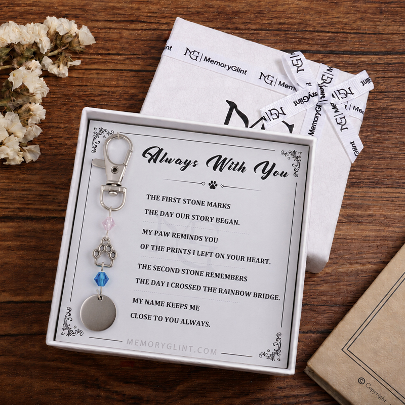 Always With You-Paw-Round name tag