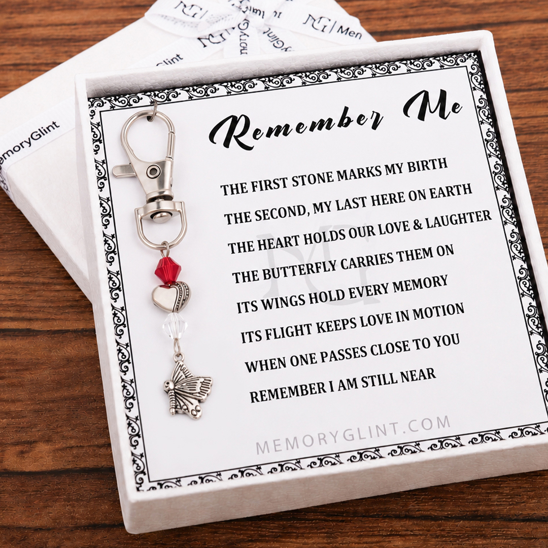 The Remember Me Poem & Charm, Love in Motion Butterfly