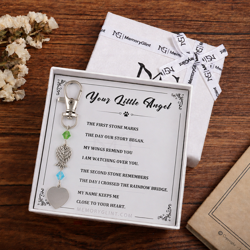 Your Little Angel-Wings-Heart-shaped name tag