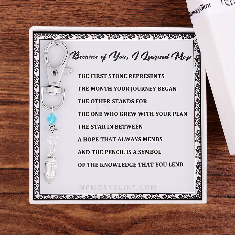 Because of You, I Learned More Poem & Charm, Pencil