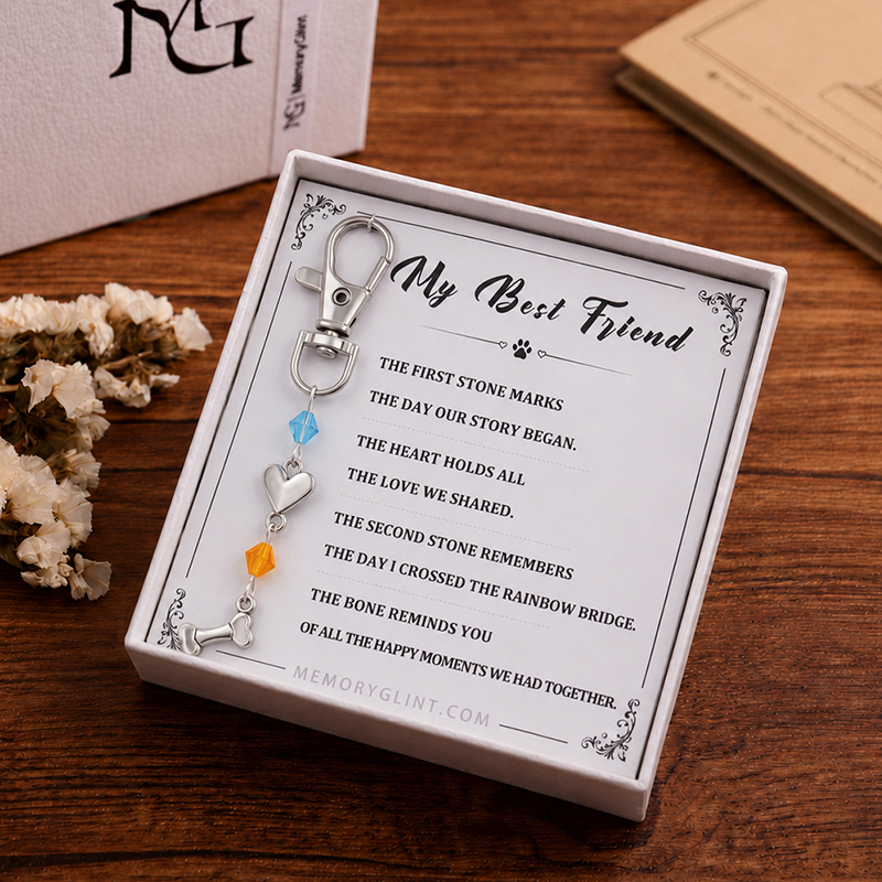 The Pet Love My Best Friend Poem & Charm,Heart-Bone