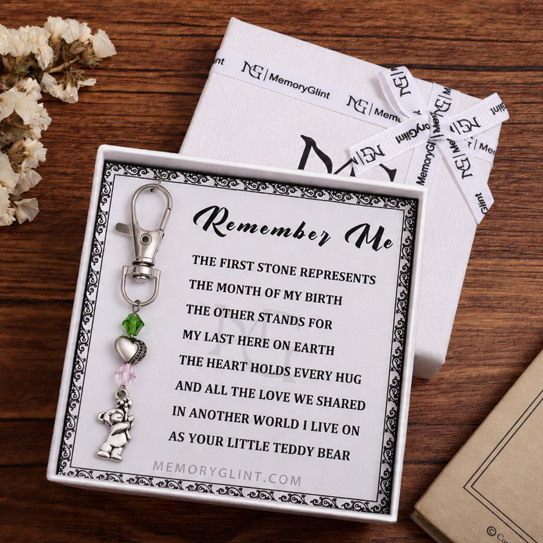 The Remember Me Poem & Charm, Forever Hug Teddy Bear