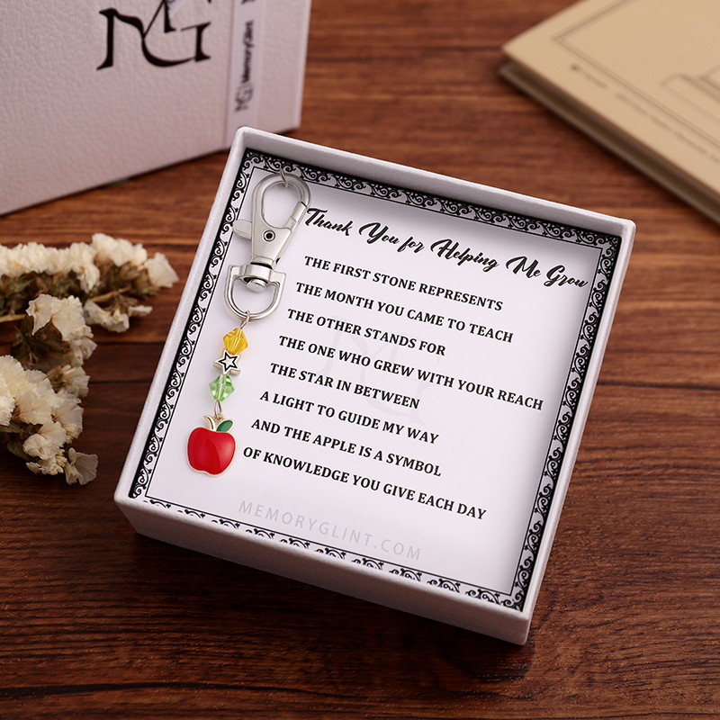 Thank You for Helping Me Grow Poem & Charm, Apple