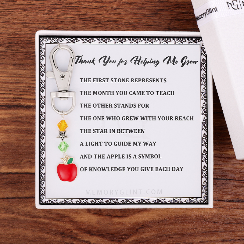 Thank You for Helping Me Grow Poem & Charm, Apple