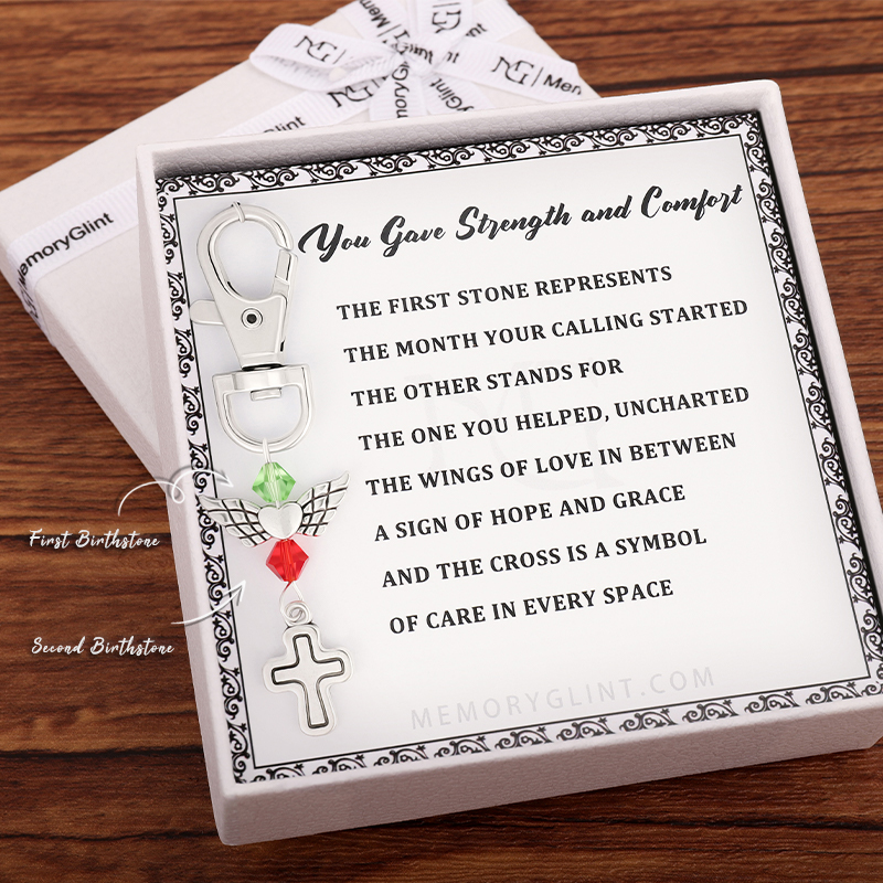 You Gave Strength and Comfort Poem & Charm, Cross