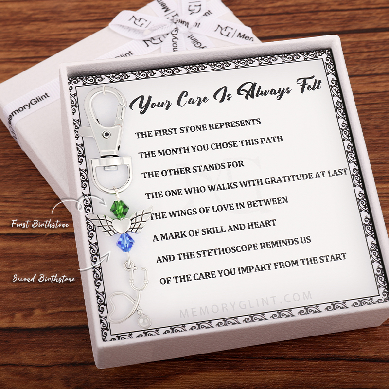 Your Care Is Always Felt Poem & Charm, Stethoscope