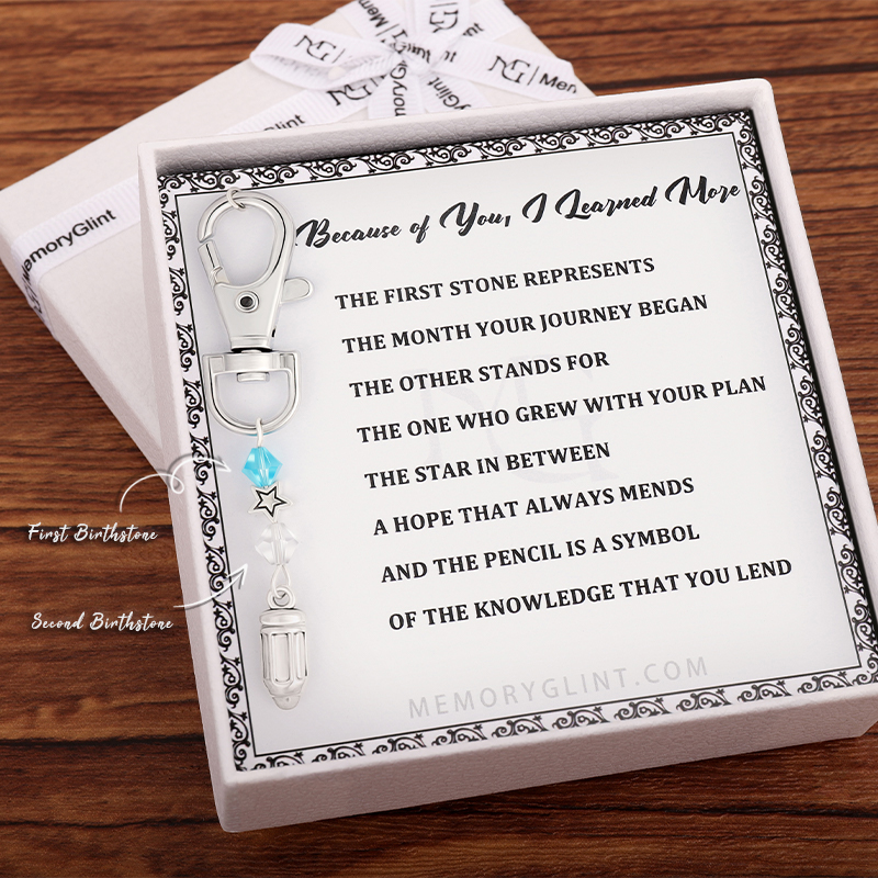 Because of You, I Learned More Poem & Charm, Pencil