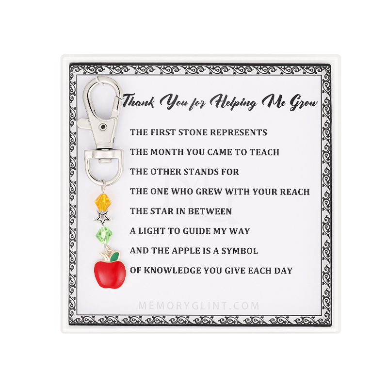 Thank You for Helping Me Grow Poem & Charm, Apple