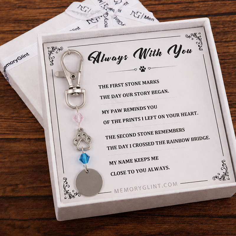 Always With You-Paw-Round name tag