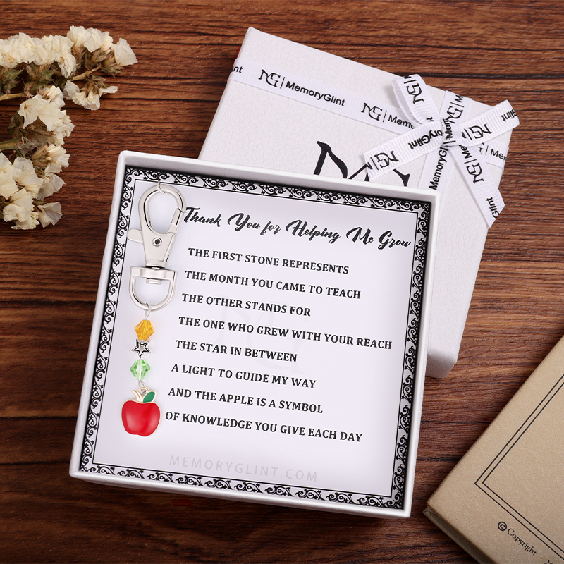 Thank You for Helping Me Grow Poem & Charm, Apple