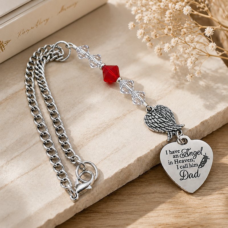Guardian Angel Dad Memorial Car Charm – Forever Love Tribute