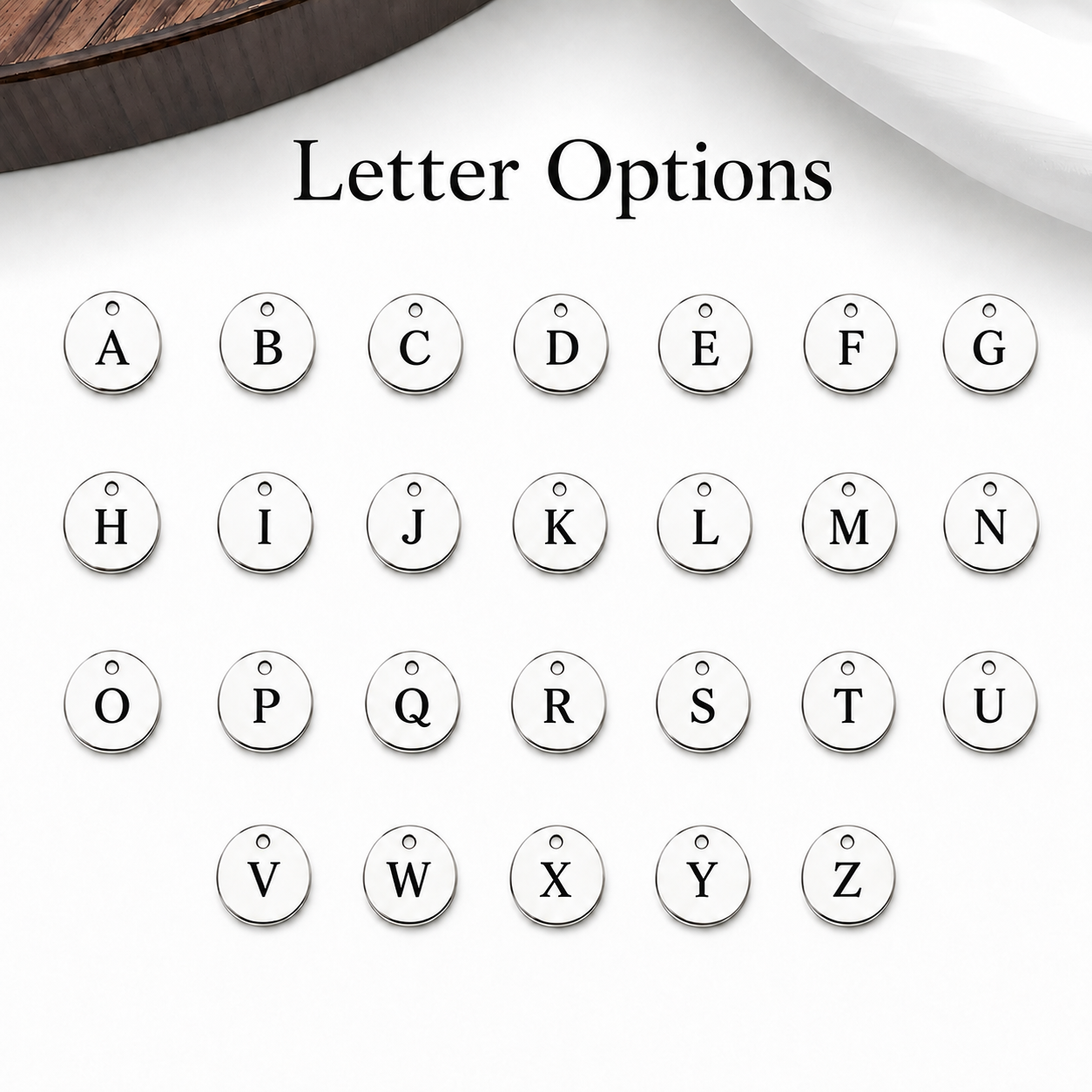Keep Their Initial Close - Round letter tile