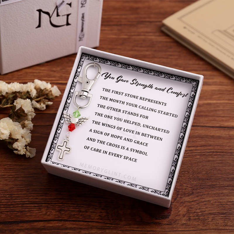 You Gave Strength and Comfort Poem & Charm, Cross