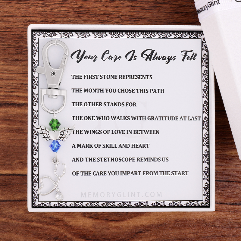 Your Care Is Always Felt Poem & Charm, Stethoscope