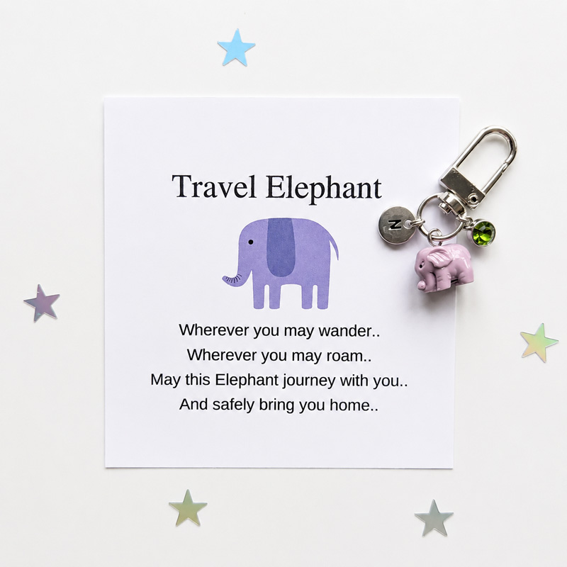 Wherever You May Wander – Personalized Travel elephant-Purple