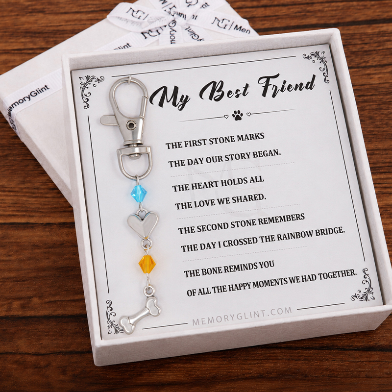 The Pet Love My Best Friend Poem & Charm,Heart-Bone