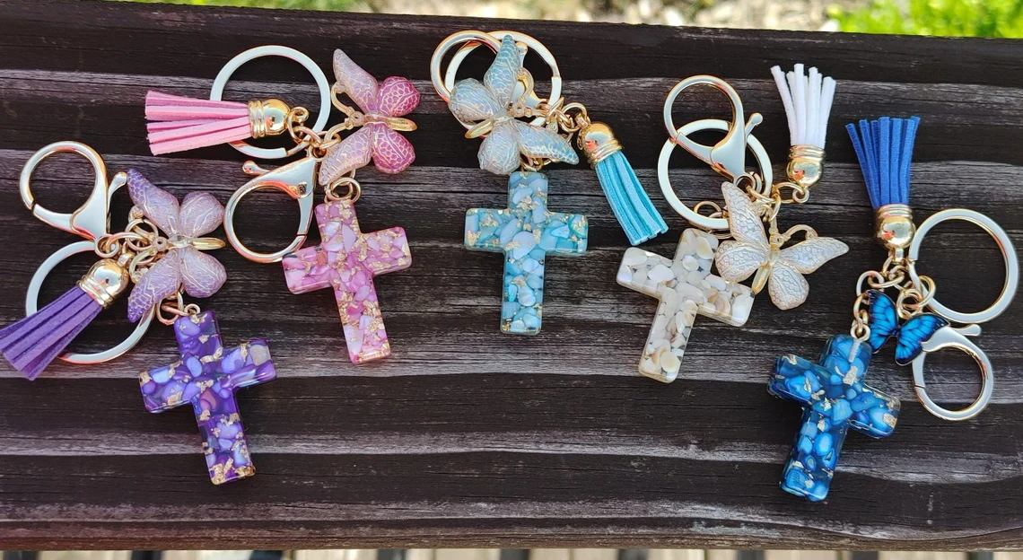 Resin Cross-Butterfly