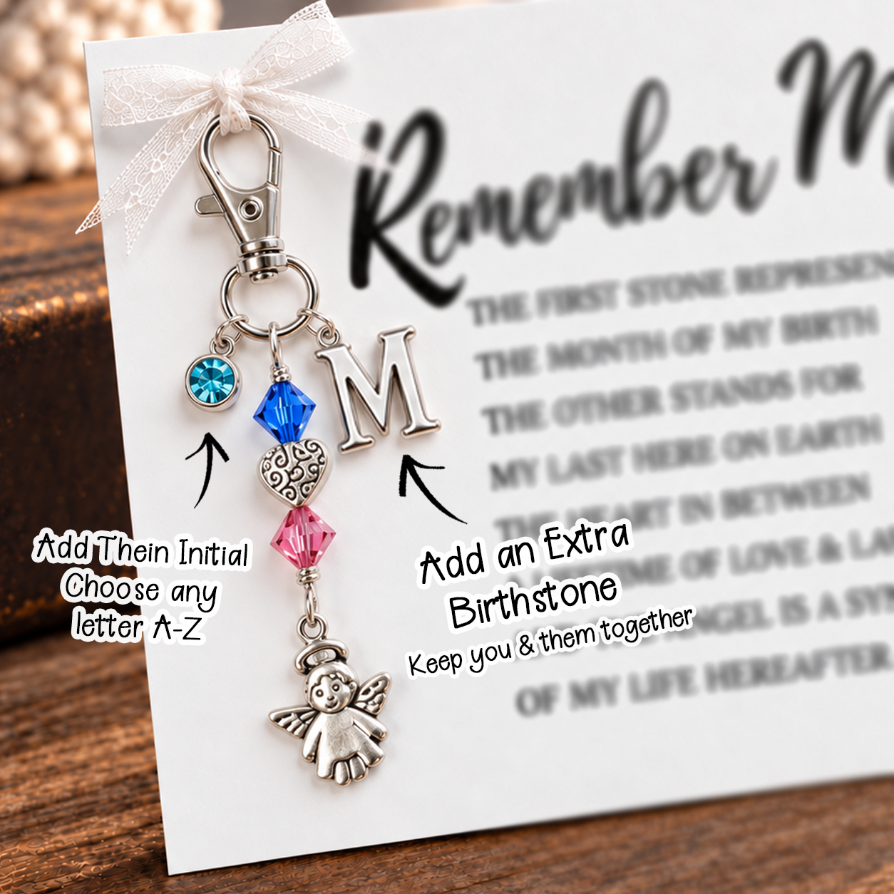 The Remember Me Poem & Charm, Little Angel Forever in My Heart