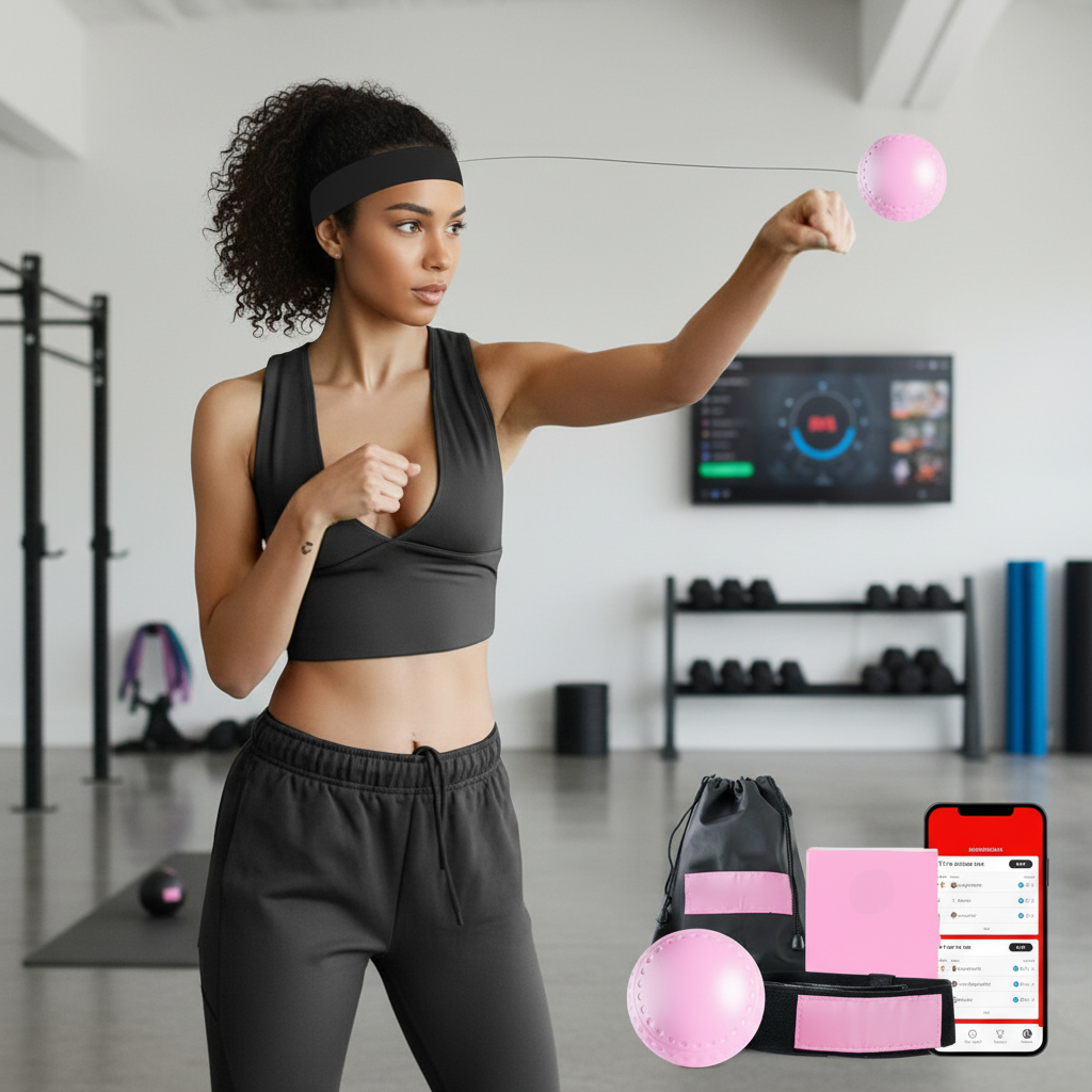 Boxing Reflex Ball With App Tracking For Workout Training
